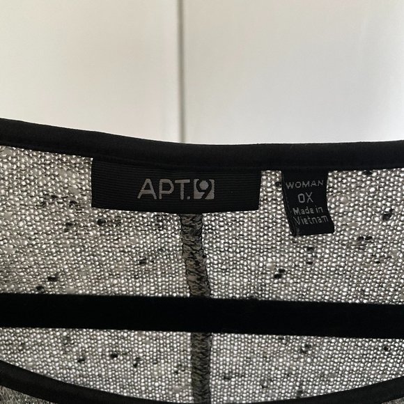 Apt 9 Marled Tunic with black accent and 3/4 sleeve Size XL - Picture 5 of 7